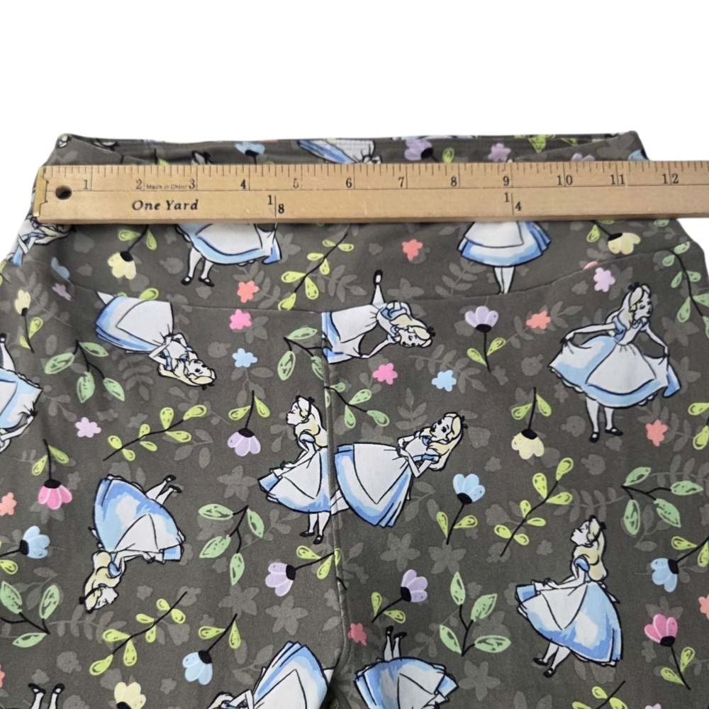 Lularoe Alice In Wonderland Disney Leggings Womens One Size Gray Blue - Picture 9 of 10
